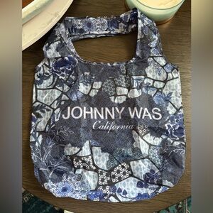NEW Johnny Was reusable packable nylon tote bag with pocket.